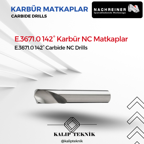 142° Merkezleme Karbür Matkabı | E.3671.0 Serisi